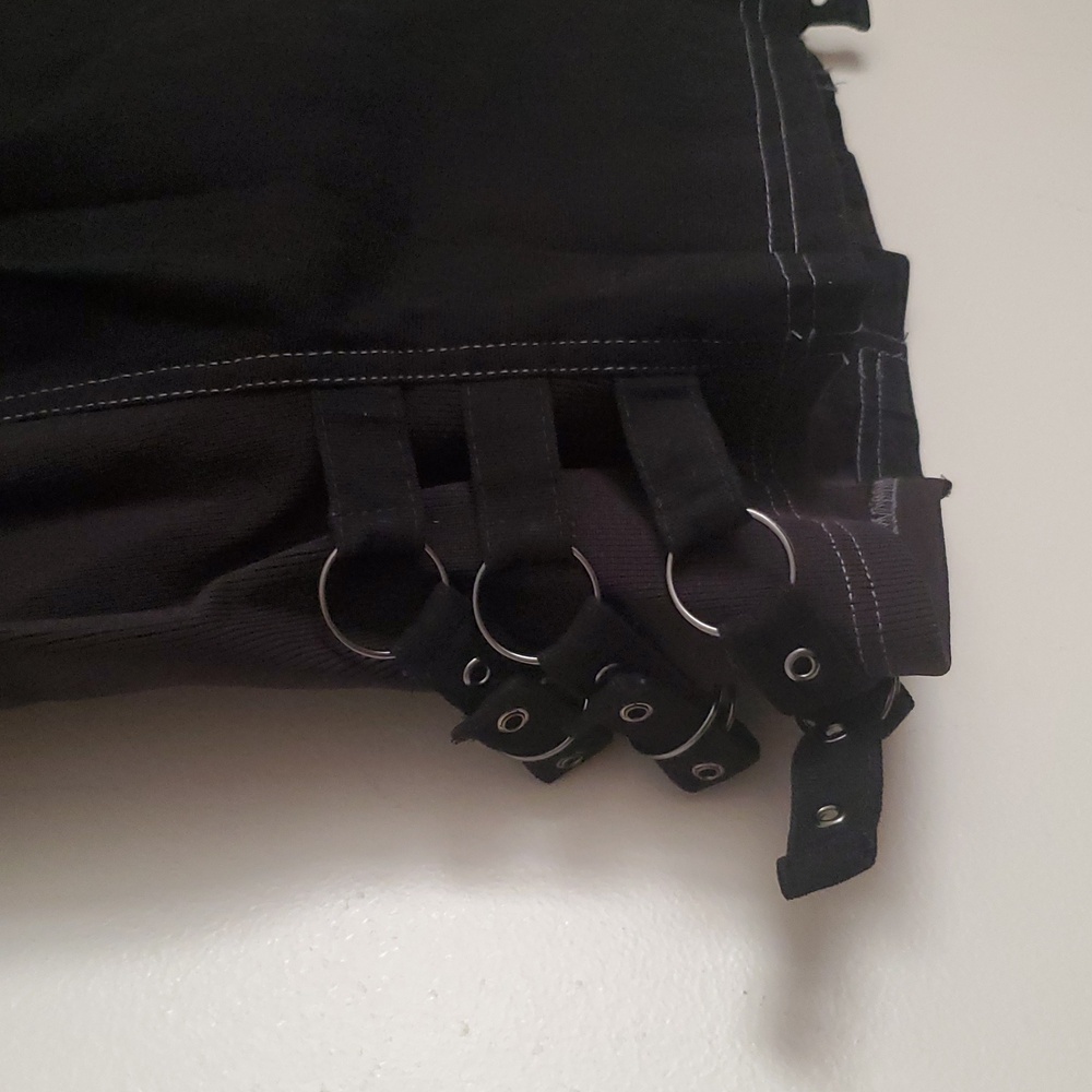 *NWT* Social Collision Black Hook & Eye Sleeveless Tank Top with Buckle Details - Picture 7 of 16
